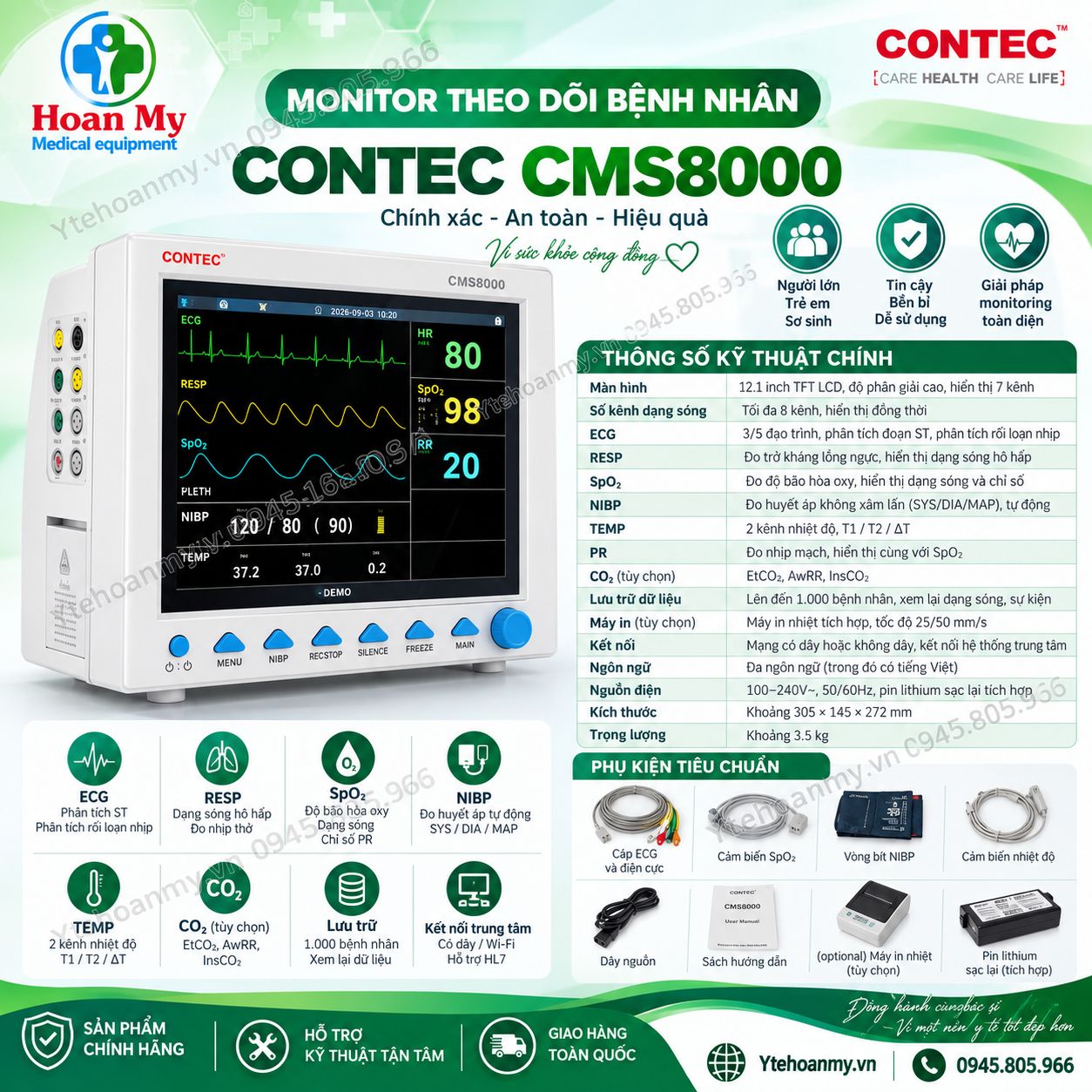 Top 7 m&aacute;y Monitor theo d&otilde;i bệnh nh&acirc;n gi&aacute; rẻ, chất lượng dưới 100 triệu